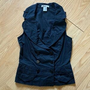 Forever 21 Black Vest Lightweight Casual